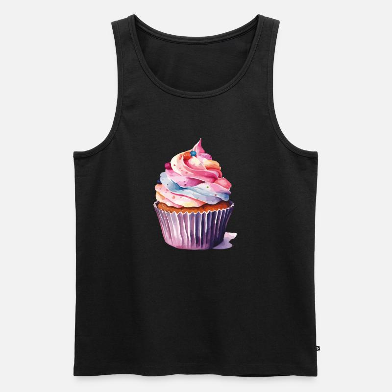 cupcake 2 - Männer Premium Bio Tank Top - Schwarz