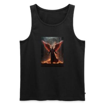 Lucifer the fallen Angel - Männer Premium Bio Tank Top - Schwarz - Vorne - AI Model Male 178 light (178cm)