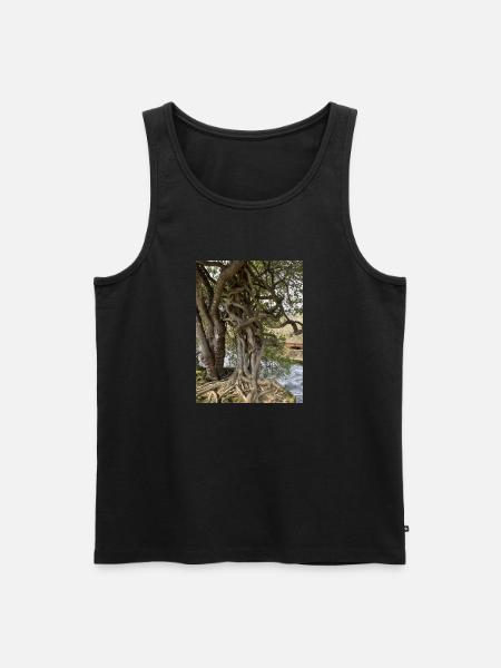 Baum, Kraft der Natur - Männer Premium Bio Tank Top - Schwarz
