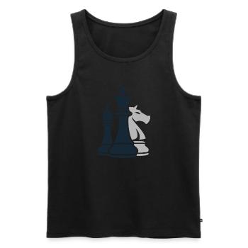 Chess pieces - Men's Premium Organic Tank Top - black - Front - Michal (187cm)