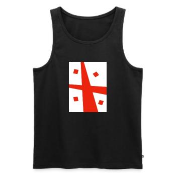 Georgien / Georgia - Men's Premium Organic Tank Top - black - Front - AI Model Male 178 light (178cm)
