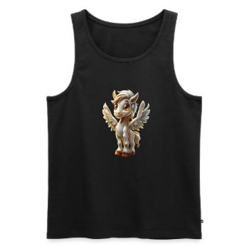 Pegasus #lovely toons - Männer Premium Bio Tank Top - Schwarz - Vorne - AI Model Male 178 light (178cm)