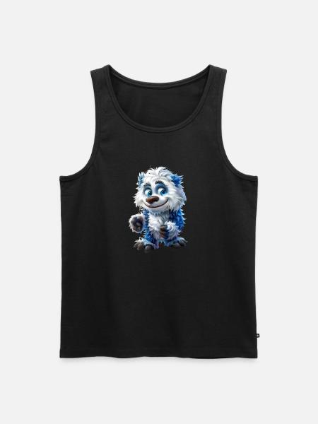 Yeti #lovely toons - Men's Premium Organic Tank Top - black