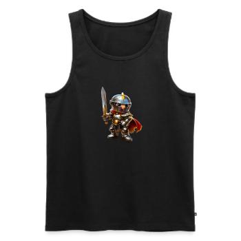 Ritter #lovely toons - Männer Premium Bio Tank Top - Schwarz - Vorne - AI Model Male 178 light (178cm)