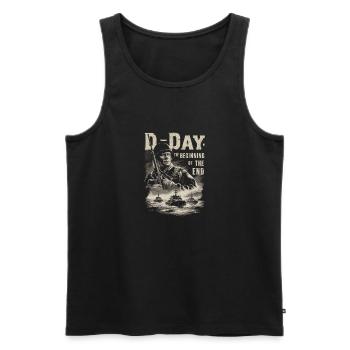 D-Day The Beginning of the End 80th Anniversary 20 - Men's Premium Organic Tank Top - black - Front - AI Model Male 178 light (178cm)