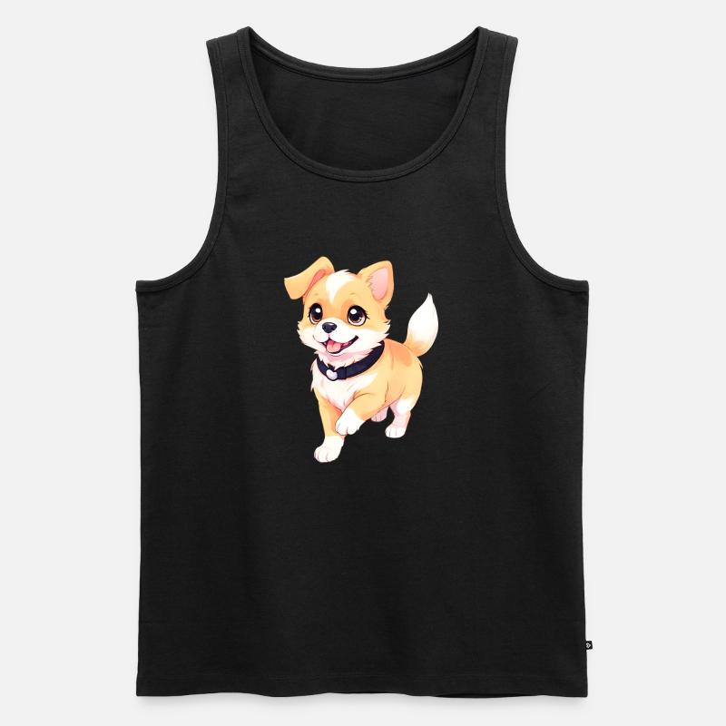 HIER IST DIE PFOTE - Männer Premium Bio Tank Top - Schwarz
