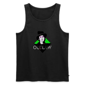 Outlaw Billy the Kid - Men's Premium Organic Tank Top - black - Front - AI Model Male 178 light (178cm)