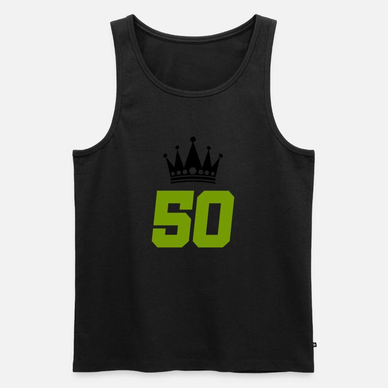 50 krone - Männer Premium Bio Tank Top - Schwarz