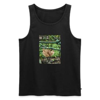 fde55127 b425 41d4 9d84 d3726ca8f246 - Männer Premium Bio Tank Top - Schwarz - Vorne - Michal (187cm)