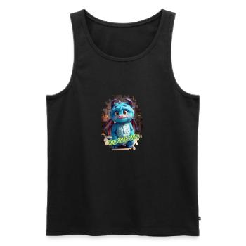 Monster 20 - Männer Premium Bio Tank Top - Schwarz - Vorne - AI Model Male 178 light (178cm)
