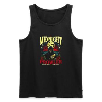 Bande dessinée VintageSkull Midnight Prowler dans le style rétro - Débardeur bio Premium Homme - noir - Devant - AI Model Male 178 light (178cm)