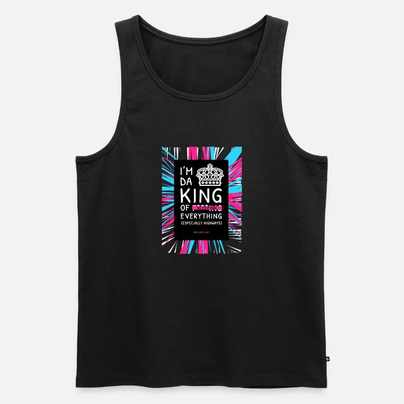 ICH BIN DA KING - Männer Premium Bio Tank Top - Schwarz