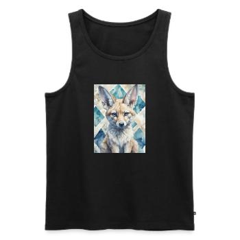 Colorful Elephant - Men's Premium Organic Tank Top - black - Front - Michal (187cm)