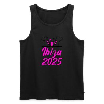 Ibiza 2025 - Débardeur bio Premium Homme - noir - Devant - Michal (187cm)