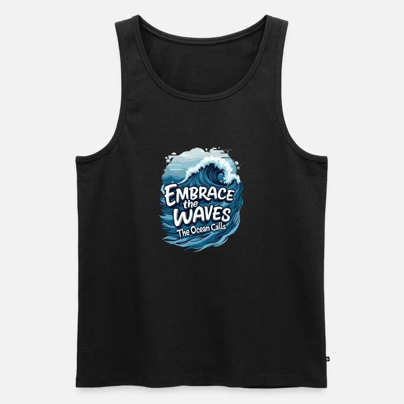 OZEAN - Männer Premium Bio Tank Top - Schwarz