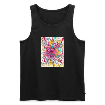 Graffiti colours explotions - Men's Premium Organic Tank Top - black - Front - AI Model Male 178 light (178cm)