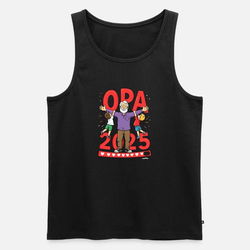 Opa 2019 - 2015 Loading - Männer Premium Bio Tank Top - Schwarz