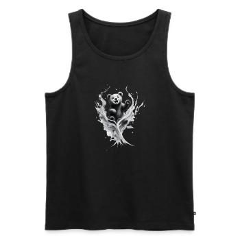 Bébé ours - Débardeur bio Premium Homme - noir - Devant - Michal (187cm)