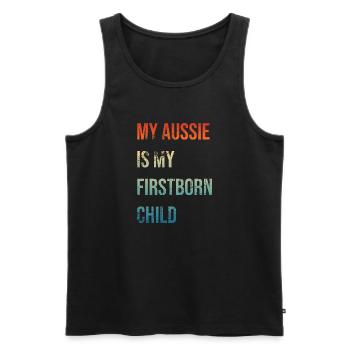 Aussie Firstborn - Men's Premium Organic Tank Top - black - Front - AI Model Male 178 light (178cm)