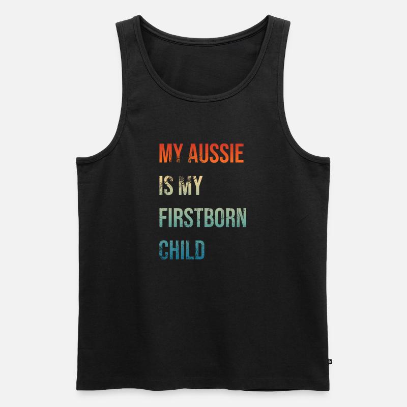 Aussie Firstborn - Männer Premium Bio Tank Top - Schwarz