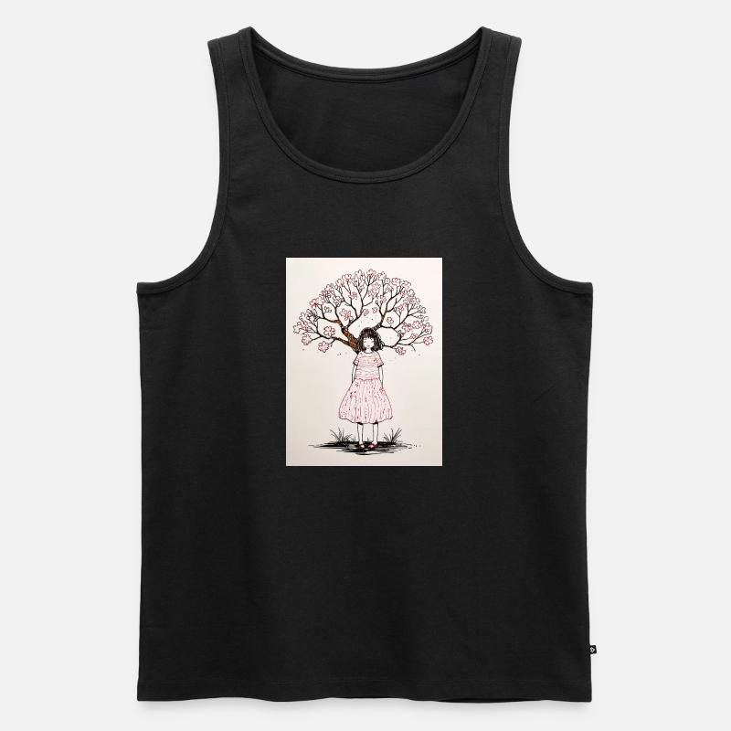 Blütenblatt geküsste Erinnerungen - Männer Premium Bio Tank Top - Schwarz