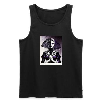 Lace & Lies - Men's Premium Organic Tank Top - black - Front - AI Model Male 178 light (178cm)