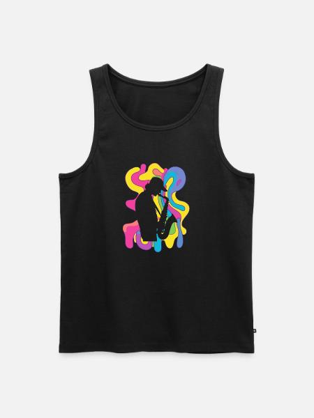 Saxophon Blasmusik Blaskapelle - Männer Premium Bio Tank Top - Schwarz