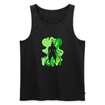 Samurai Kendo Japan - Männer Premium Bio Tank Top - Schwarz - Vorne - Michal (187cm)