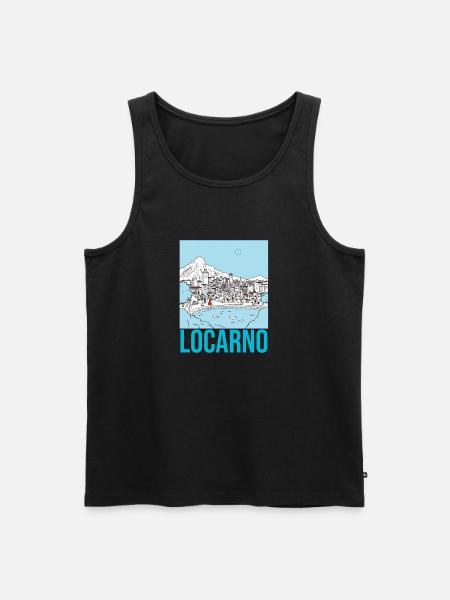 Best Locarno Souvenir - Men's Premium Organic Tank Top - black