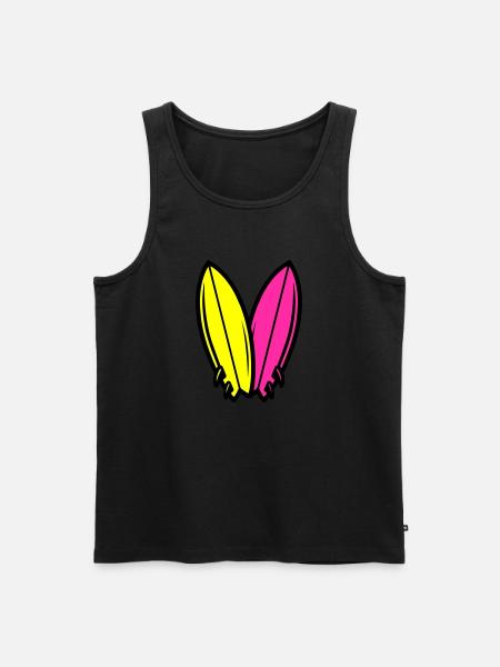 Surfboard Icon Surfing - Men's Premium Organic Tank Top - black