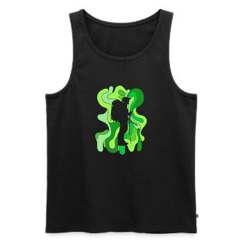 Wanderung Wandern Wanderer - Männer Premium Bio Tank Top - Schwarz - Vorne - Michal (187cm)