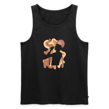 Voice Singing Singing - Men's Premium Organic Tank Top - black - Front - AI Model Male 178 light (178cm)