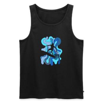 Planche de surf Surf Camp Hawaï - Débardeur bio Premium Homme - noir - Devant - Michal (187cm)