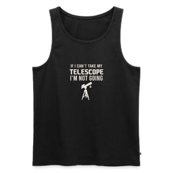 Space Telescope Vintage Science Astronomie Sprüche - Männer Premium Bio Tank Top - Schwarz - Vorne - AI Model Male 178 light (178cm)