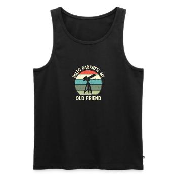 Space Telescope Vintage Science Astronomie Sprüche - Männer Premium Bio Tank Top - Schwarz - Vorne - AI Model Male 178 light (178cm)