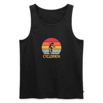 Cyclopath Cycologist Cyclist Vintage Fahrrad Rad - Männer Premium Bio Tank Top - Schwarz - Vorne - AI Model Male 178 light (178cm)