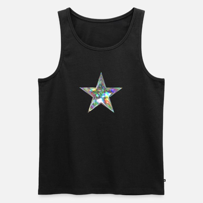 Stern - Männer Premium Bio Tank Top - Schwarz