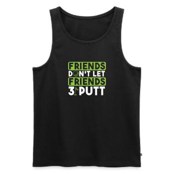 Freunde lassen ihre Freunde nicht 3 Putten - Männer Premium Bio Tank Top - Schwarz - Vorne - AI Model Male 178 light (178cm)