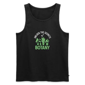 Botany Botanical Botanik Vintage Blumen Pflanzen - Männer Premium Bio Tank Top - Schwarz - Vorne - Michal (187cm)