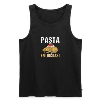 Pasta Nudeln Spaghetti Sprüche - Männer Premium Bio Tank Top - Schwarz - Vorne - Michal (187cm)