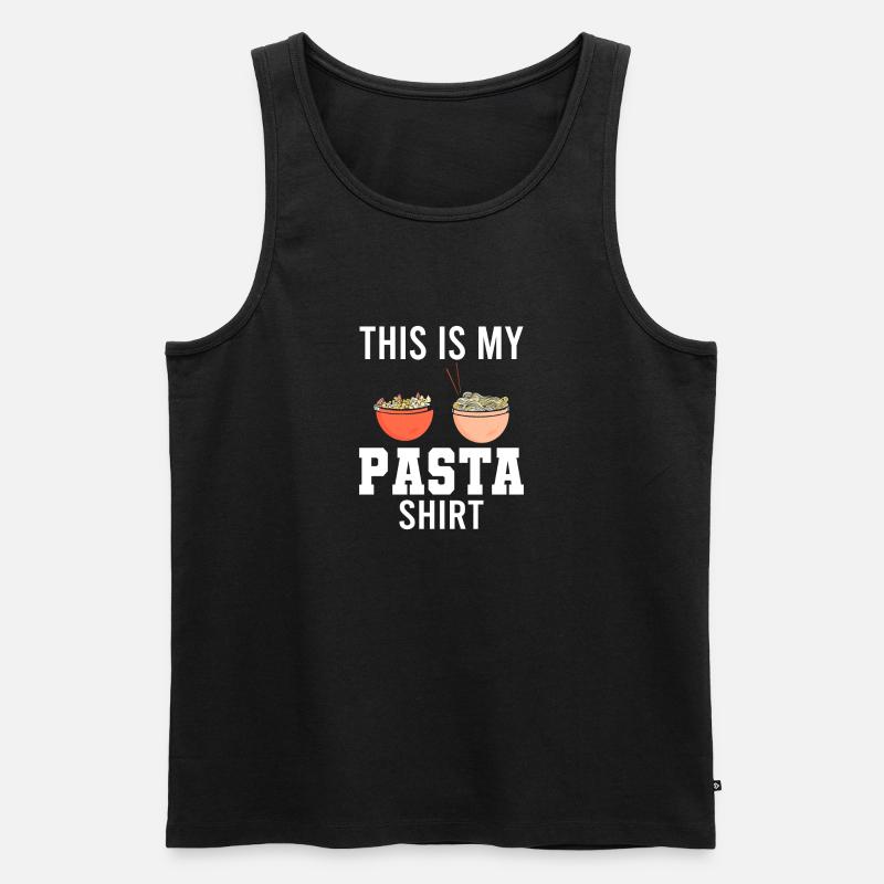 Pasta Nudeln Spaghetti Sprüche - Männer Premium Bio Tank Top - Schwarz