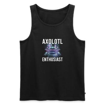 Axolotl Vintage Amphibian Aquatic Sprüche - Männer Premium Bio Tank Top - Schwarz - Vorne - Michal (187cm)
