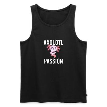 Axolotl Vintage Amphibian Aquatic Sprüche - Männer Premium Bio Tank Top - Schwarz - Vorne - Michal (187cm)