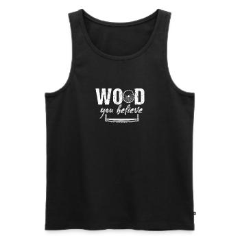 Zimmermann Schreiner Sägen Handwerker Sprüche - Männer Premium Bio Tank Top - Schwarz - Vorne - AI Model Male 178 light (178cm)