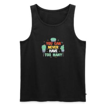 Man kann nie zu viele Sukkulenten haben - Männer Premium Bio Tank Top - Schwarz - Vorne - Michal (187cm)