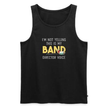 Ich schreie nicht Das ist die Stimme meines Kapell - Männer Premium Bio Tank Top - Schwarz - Vorne - AI Model Male 178 light (178cm)