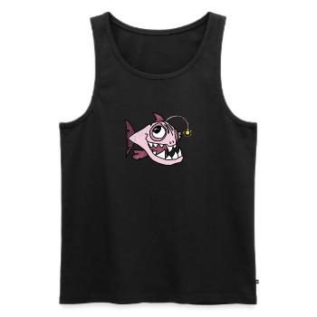 Anglerfisch - Männer Premium Bio Tank Top - Schwarz - Vorne - Michal (187cm)