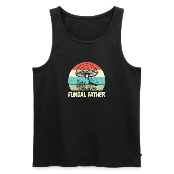 Mushroom Foraging Hunter Fungal Father Morel - Men's Premium Organic Tank Top - black - Front - Michal (187cm)