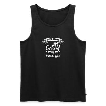 Laufen Läufer Joggen - Männer Premium Bio Tank Top - Schwarz - Vorne - Michal (187cm)
