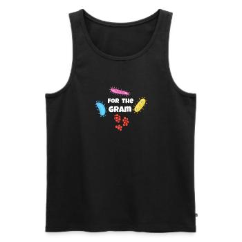 Für den Gram-Mikrobiologen - Männer Premium Bio Tank Top - Schwarz - Vorne - Michal (187cm)